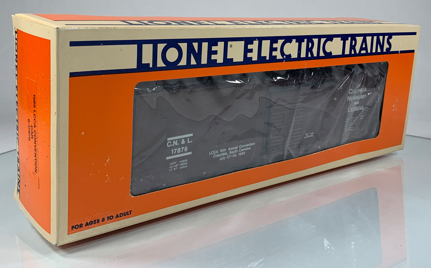 LIONEL • O GAUGE • 1989 LCCA Convention Columbia Newbury and Laurens Boxcar 6-17876 • NEW OLD STOCK