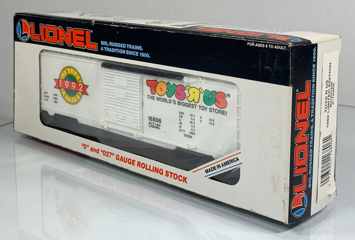 LIONEL • O GAUGE • 1992 Toys R Us Limited Edition Boxcar 6-16806 • NEW OLD STOCK