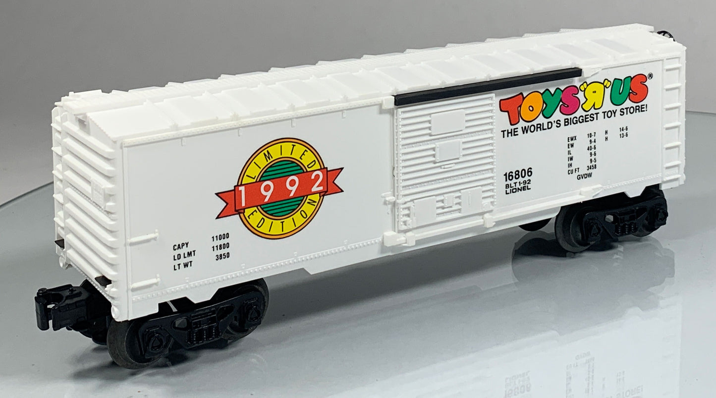 LIONEL • O GAUGE • 1992 Toys R Us Limited Edition Boxcar 6-16806 • NEW OLD STOCK