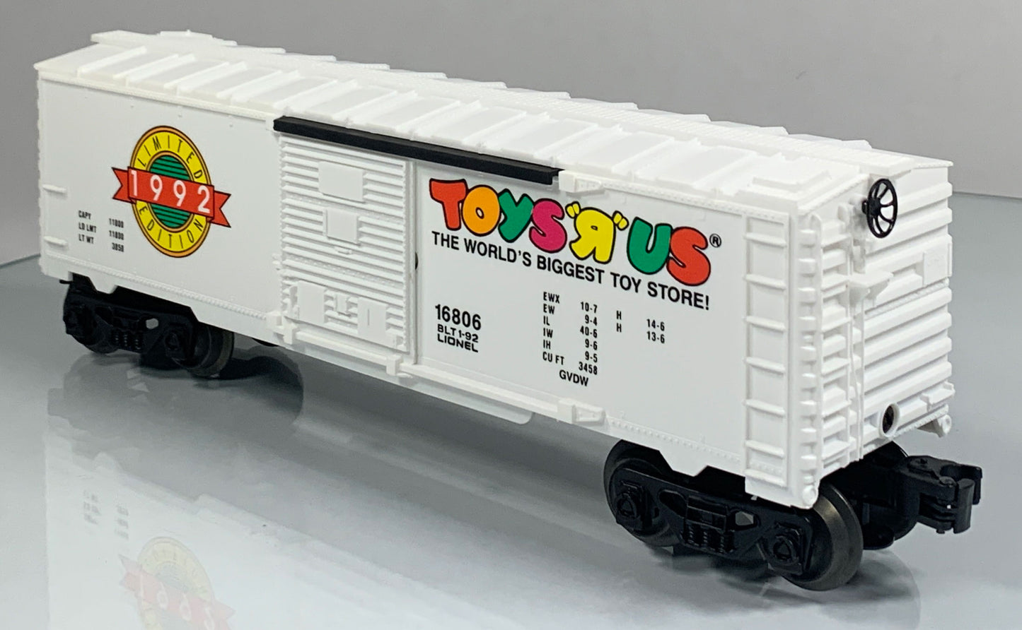 LIONEL • O GAUGE • 1992 Toys R Us Limited Edition Boxcar 6-16806 • NEW OLD STOCK