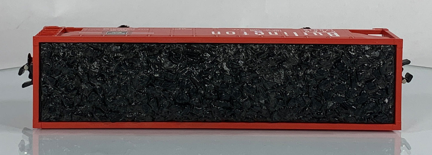 AMERICAN FLYER • S GAUGE • 2003 Burlington Hopper w Coal Load 6-48622 • EX COND