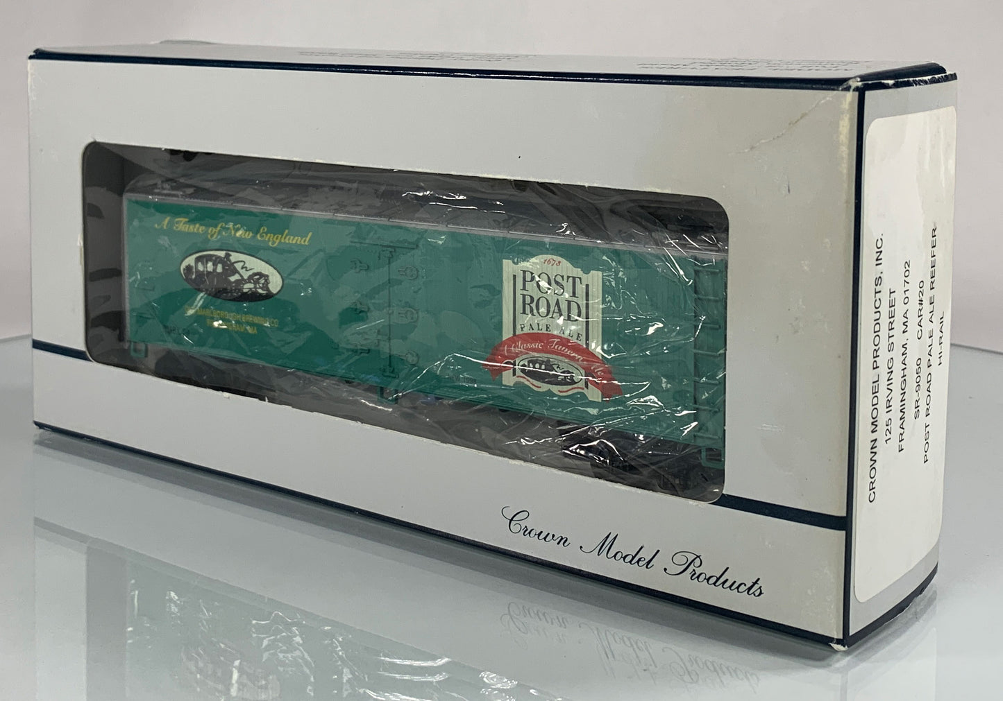 CROWN MODEL PRODUCTS • S GAUGE • 1998 Post Road Pale Ale Reefer SR-9050• EX COND