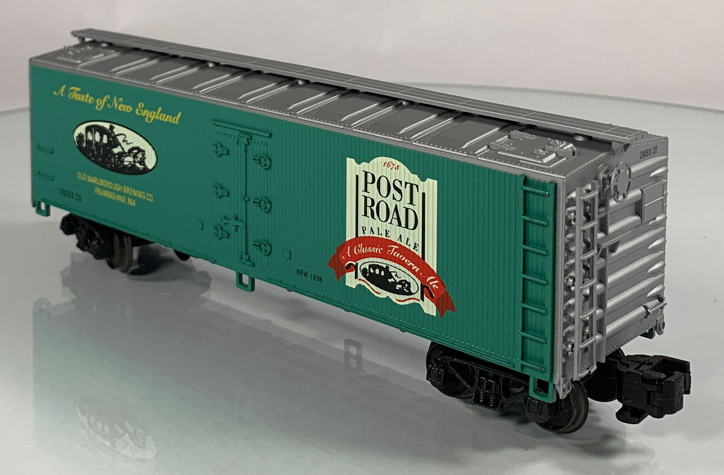 CROWN MODEL PRODUCTS • S GAUGE • 1998 Post Road Pale Ale Reefer SR-9050• EX COND