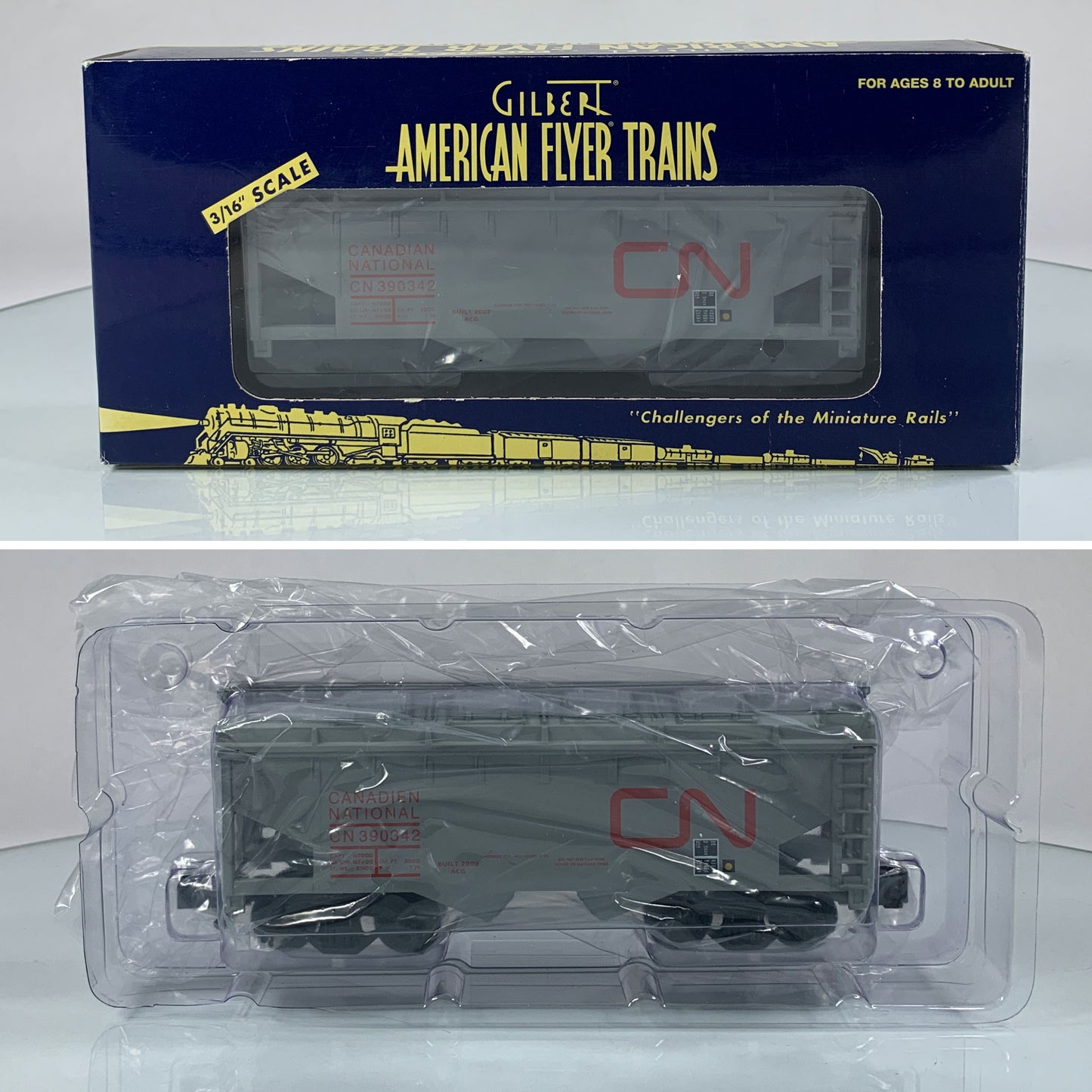 AMERICAN FLYER • S GAUGE • 2002 Canadian National Covered Hopper 6-48621 • NEW OLD STOCK