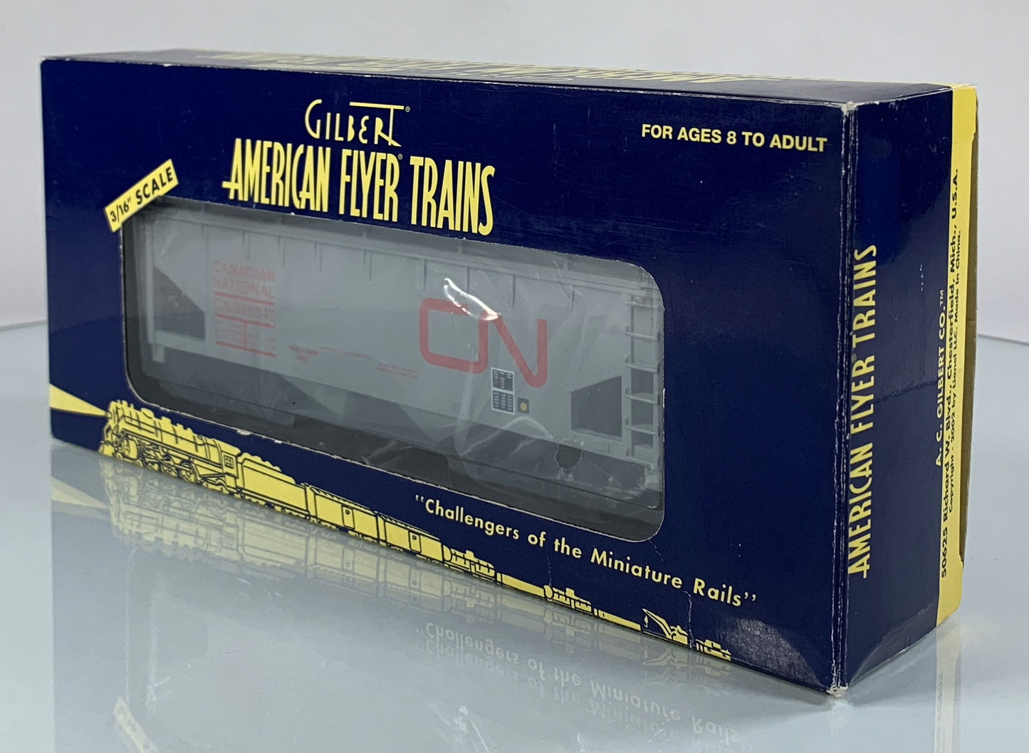 AMERICAN FLYER • S GAUGE • 2002 Canadian National Covered Hopper 6-48621 • NEW OLD STOCK