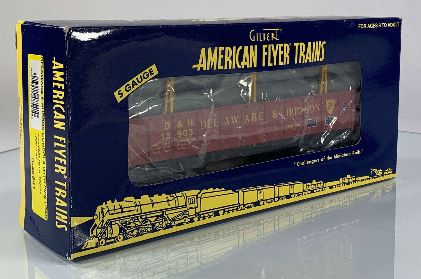 AMERICAN FLYER • S GAUGE • 2005 Delaware & Hudson Gondola w/Pipe Load 6-48541 • NEW OLD STOCK
