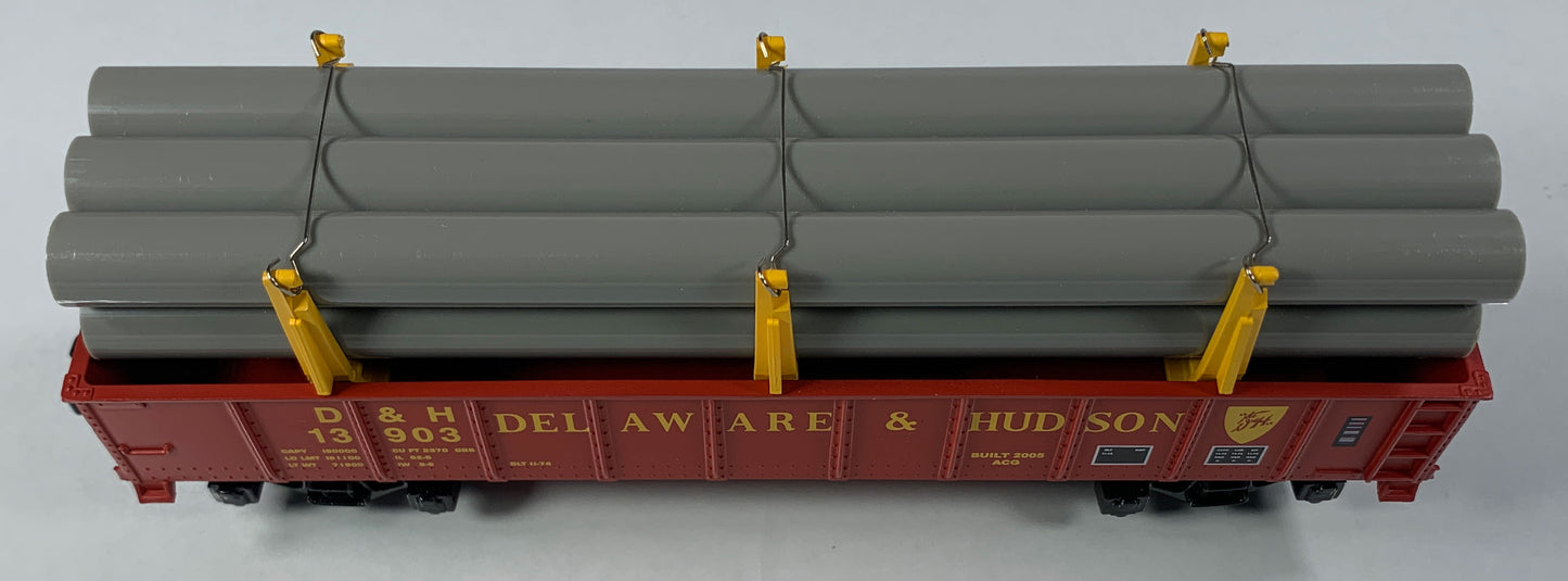AMERICAN FLYER • S GAUGE • 2005 Delaware & Hudson Gondola w/Pipe Load 6-48541 • NEW OLD STOCK