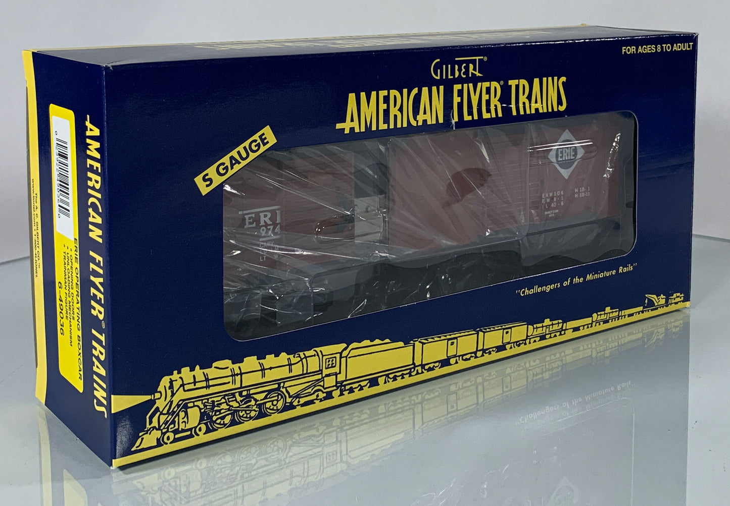 AMERICAN FLYER • S GAUGE • 2005 Loading Platform 6-49824 Erie Operating Boxcar 6-49036 • EX COND