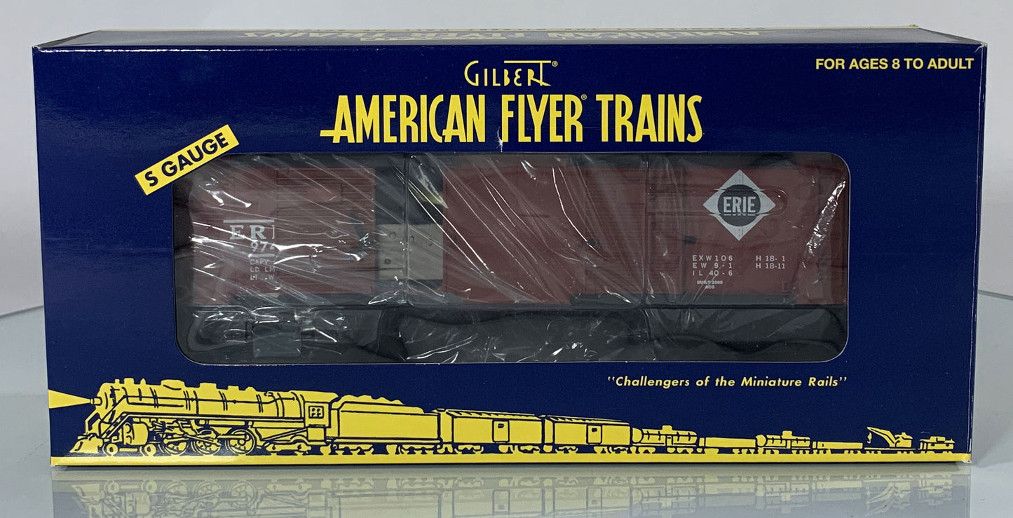 AMERICAN FLYER • S GAUGE • 2005 Loading Platform 6-49824 Erie Operating Boxcar 6-49036 • EX COND