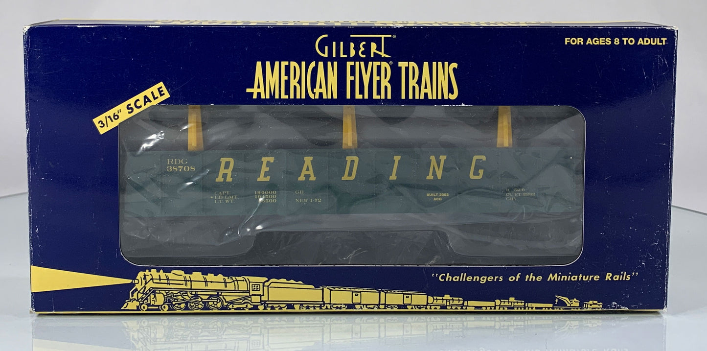 AMERICAN FLYER • S GAUGE • 2002 Reading Gondola w/Pipe Load 6-48526 • NEW OLD STOCK