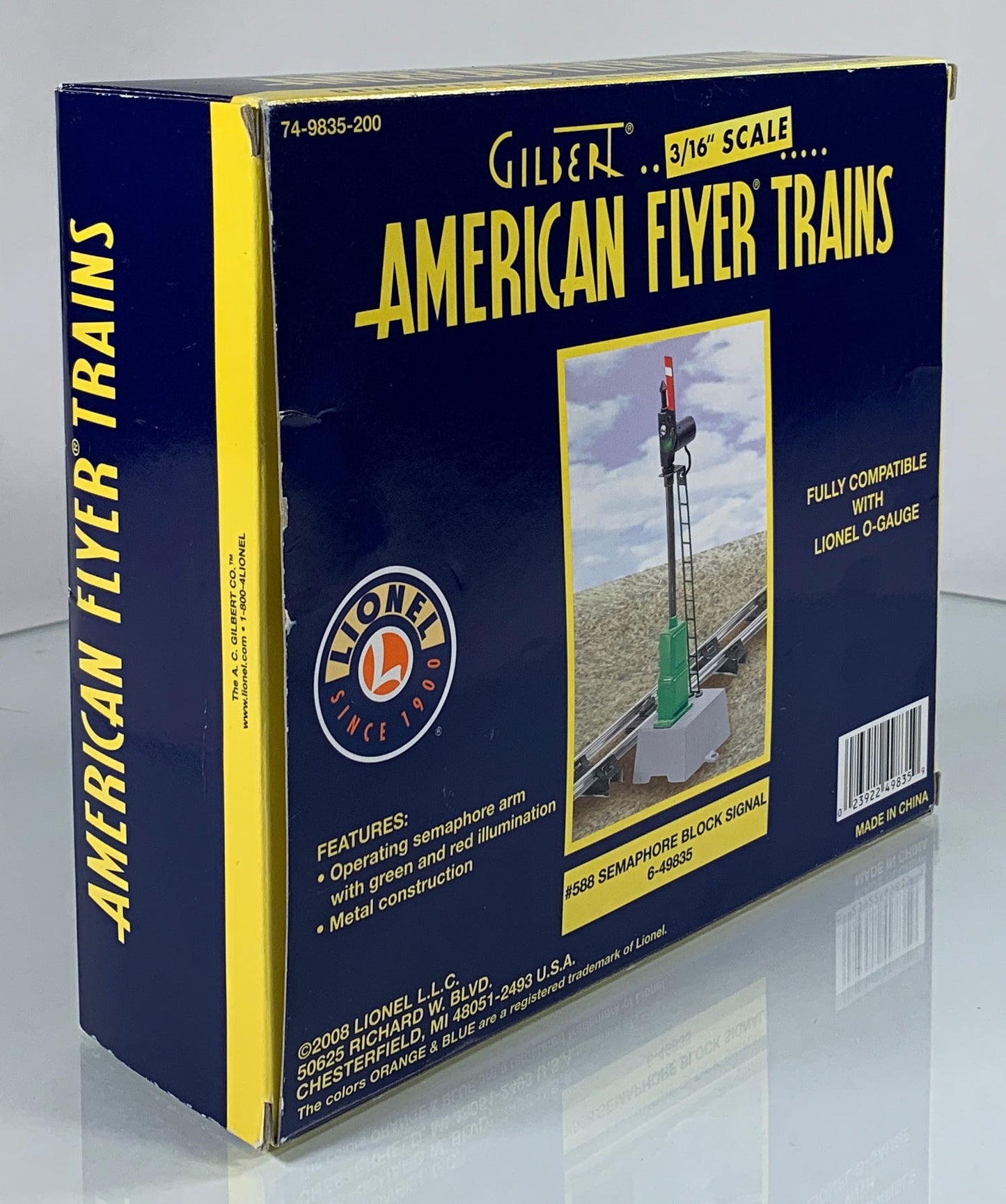 AMERICAN FLYER • S GAUGE • 2007 Operating #588 Semaphore Block Signal 6-49835 • EX COND