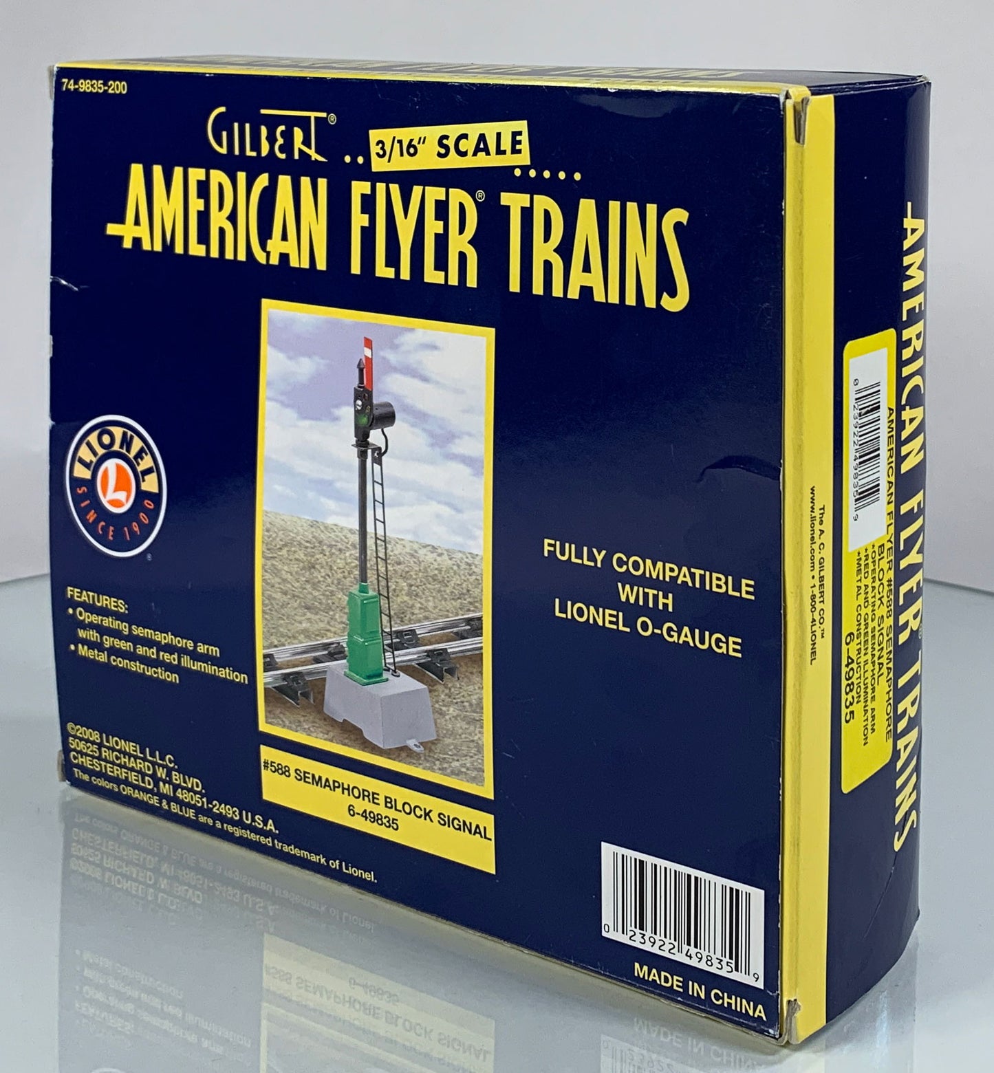 AMERICAN FLYER • S GAUGE • 2007 Operating #588 Semaphore Block Signal 6-49835 • EX COND