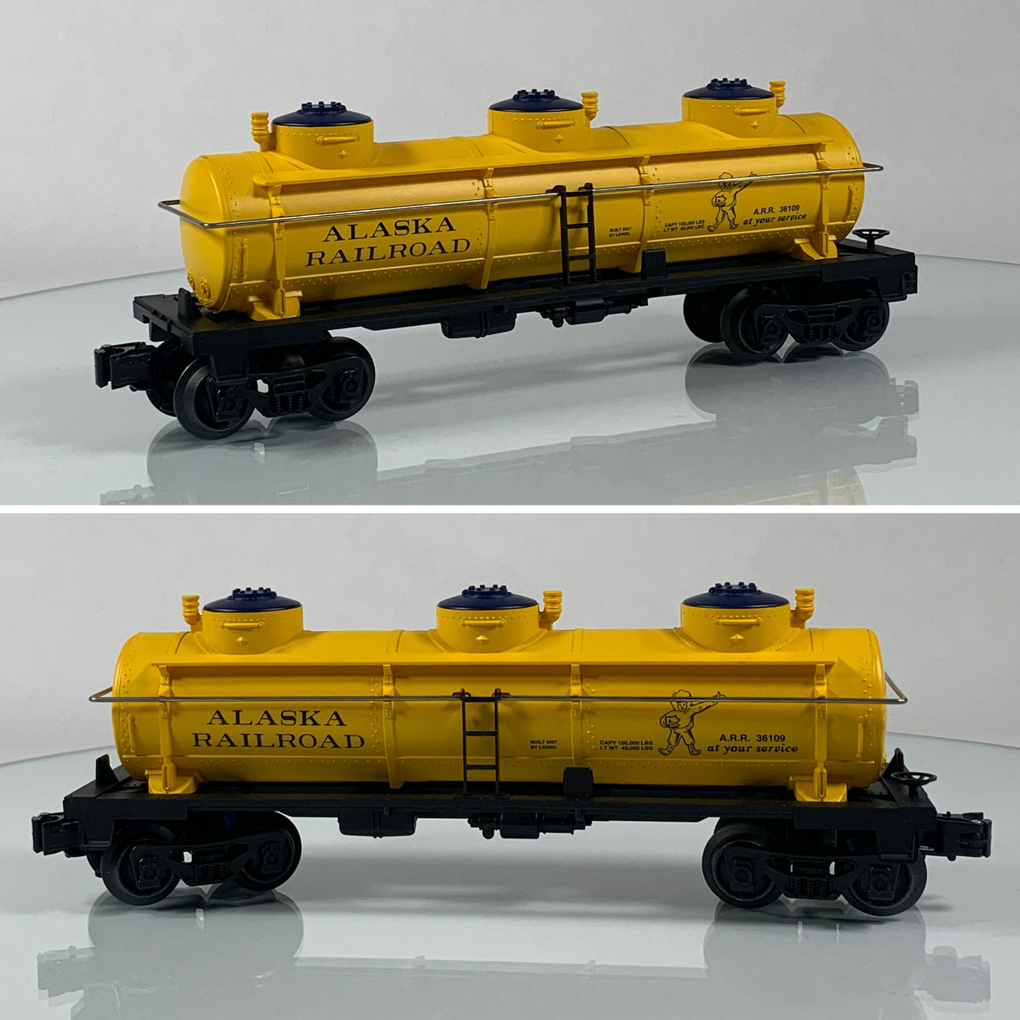 LIONEL • O GAUGE • 2007 Alaska Railroad Tank Car 6-36109 • LOOSE - NEW OLD STOCK