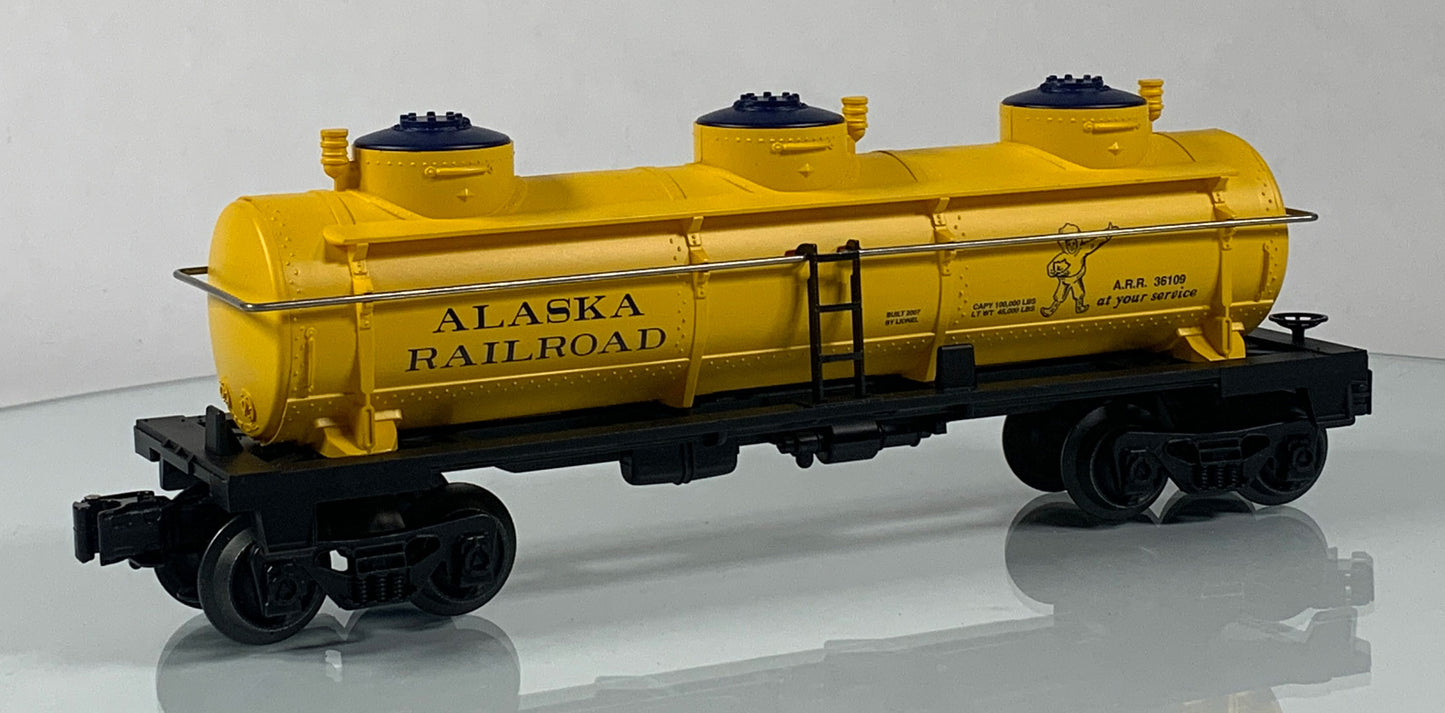 LIONEL • O GAUGE • 2007 Alaska Railroad Tank Car 6-36109 • LOOSE - NEW OLD STOCK