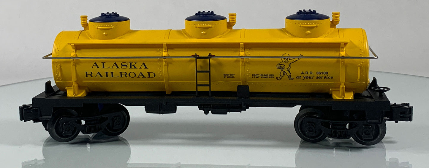 LIONEL • O GAUGE • 2007 Alaska Railroad Tank Car 6-36109 • LOOSE - NEW OLD STOCK