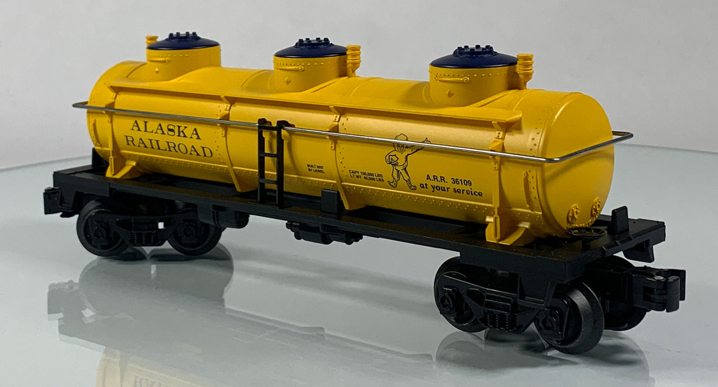 LIONEL • O GAUGE • 2007 Alaska Railroad Tank Car 6-36109 • LOOSE - NEW OLD STOCK