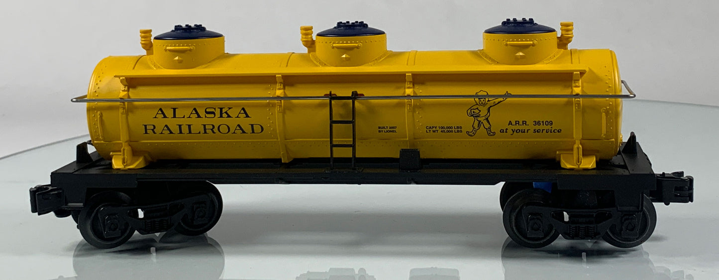LIONEL • O GAUGE • 2007 Alaska Railroad Tank Car 6-36109 • LOOSE - NEW OLD STOCK