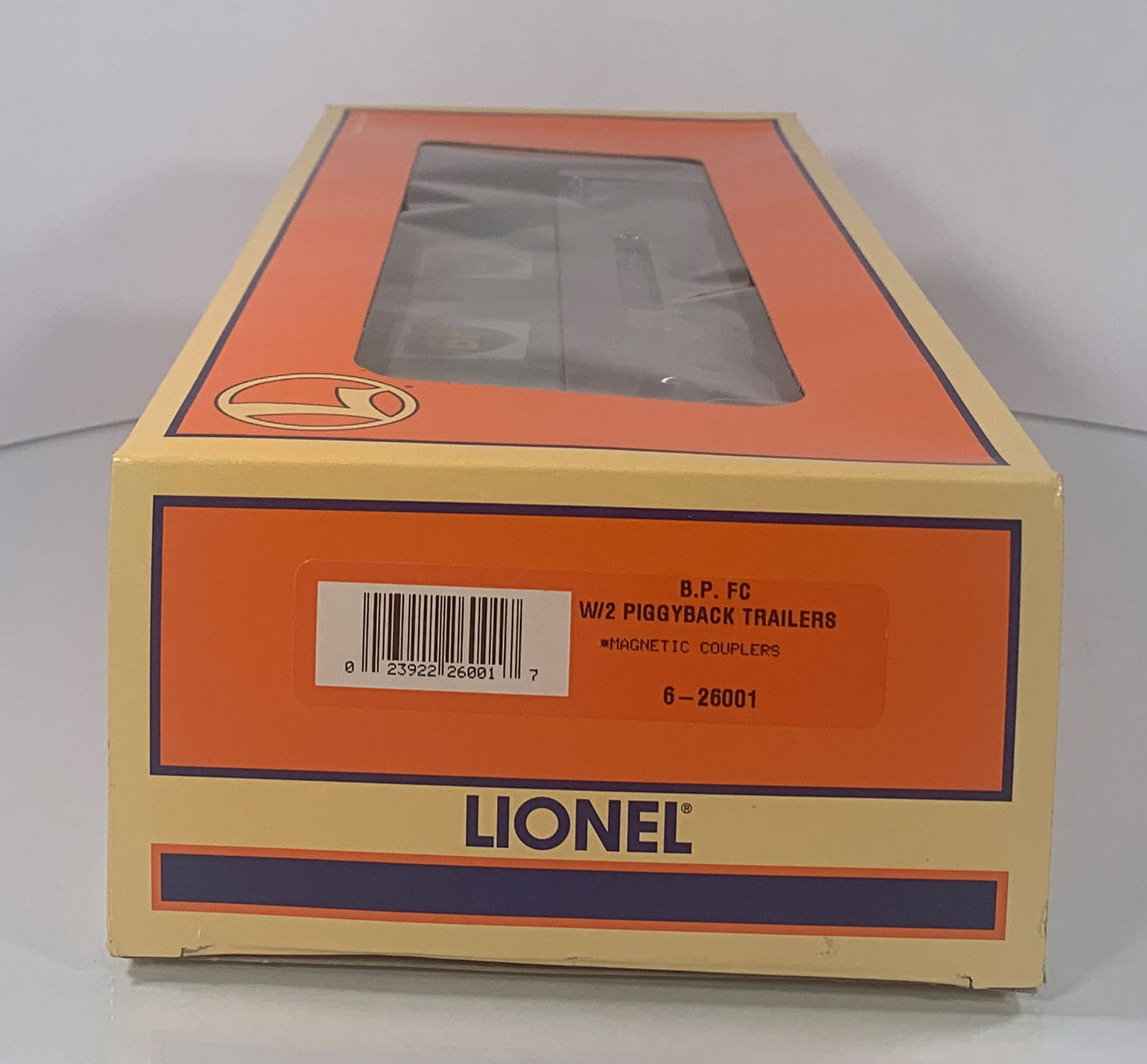LIONEL • O GAUGE • 2001 BP Flatcar w/2 Piggyback Trailers 6-26001 • NEW OLD STOCK