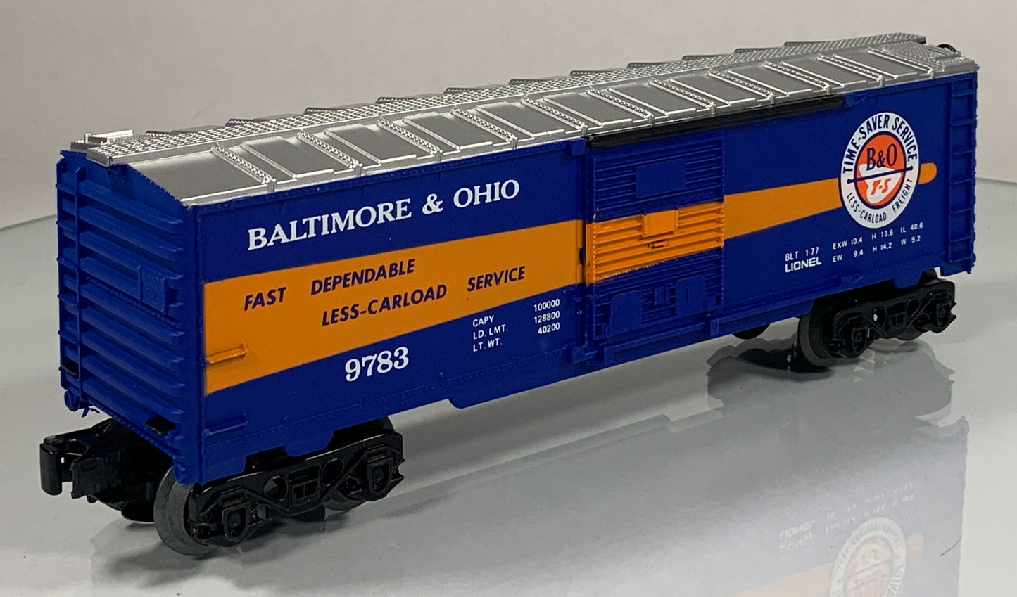 LIONEL • O GAUGE • 1977 Baltimore & Ohio Boxcar 6-9783 • EX COND