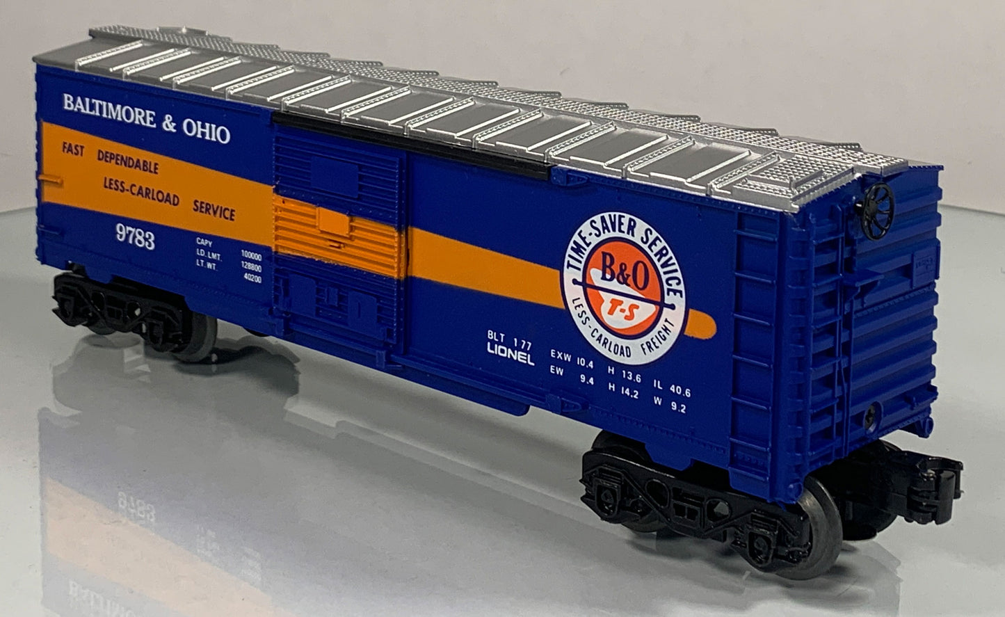 LIONEL • O GAUGE • 1977 Baltimore & Ohio Boxcar 6-9783 • EX COND