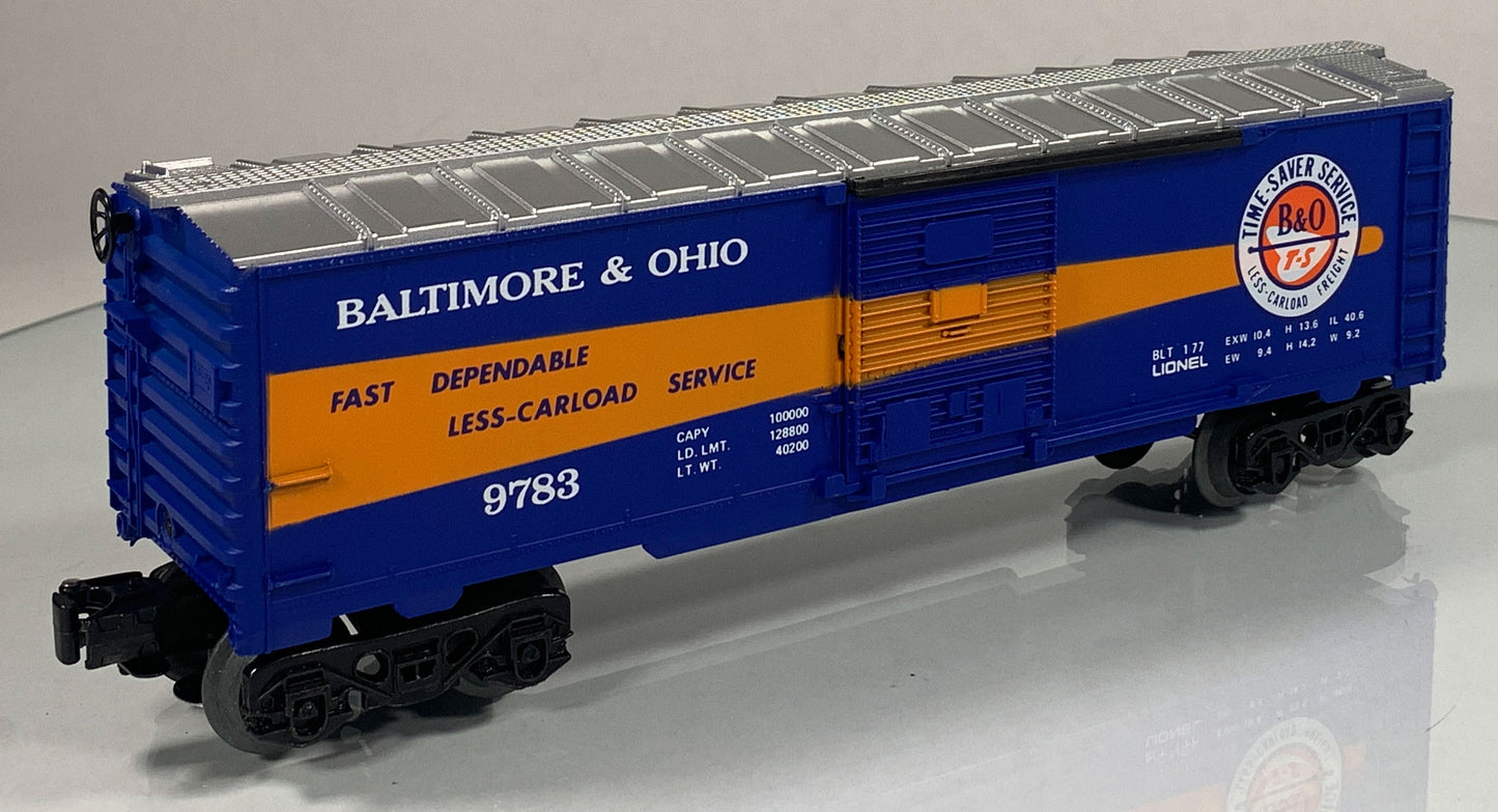 LIONEL • O GAUGE • 1977 Baltimore & Ohio Boxcar 6-9783 • EX COND