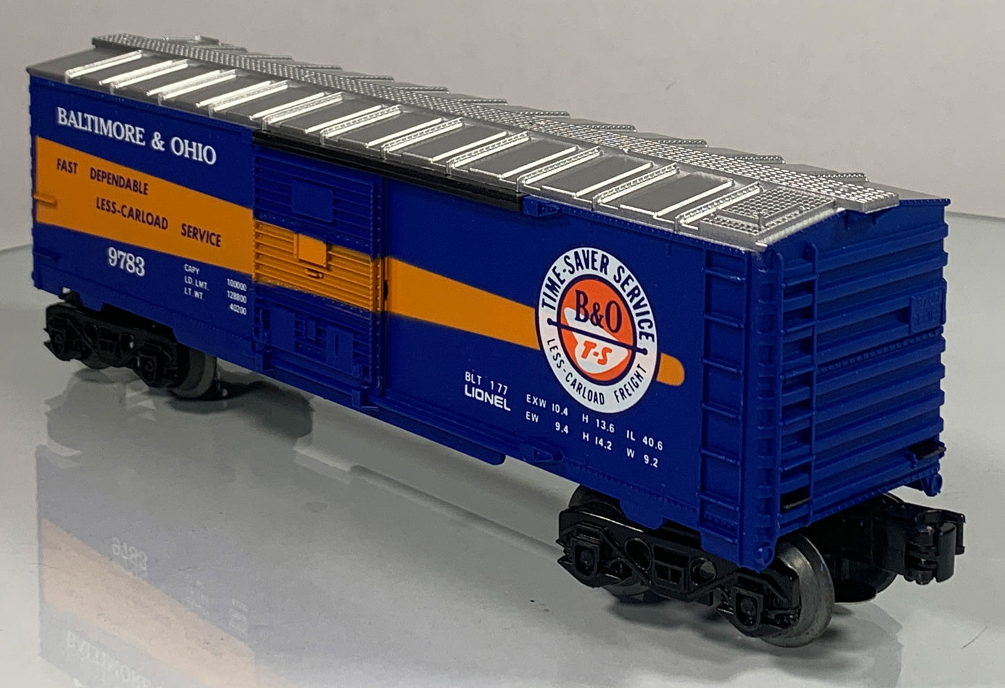 LIONEL • O GAUGE • 1977 Baltimore & Ohio Boxcar 6-9783 • EX COND