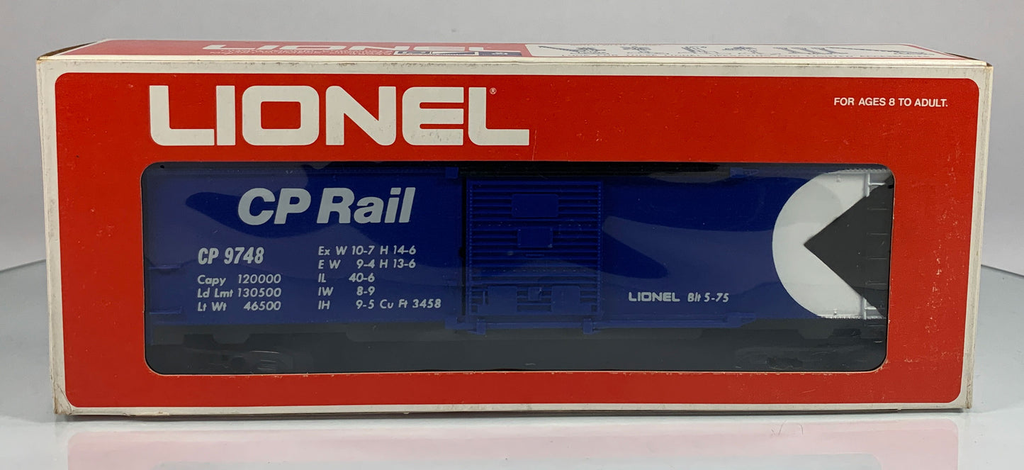 LIONEL • O GAUGE • 1975 CP Rail Boxcar 6-9748 • NEW OLD STOCK