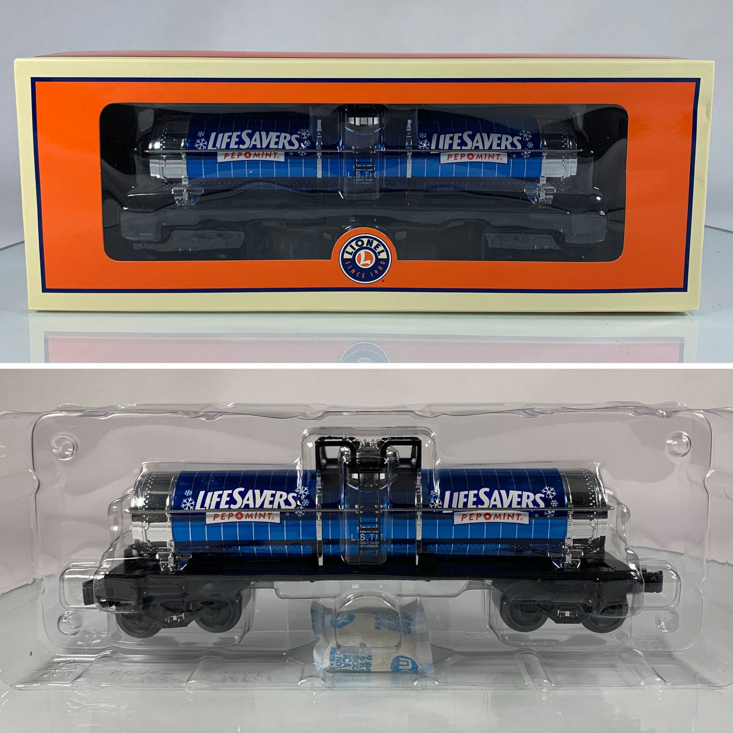 LIONEL • O GAUGE • 2009 Cal Stewart Life Savers Pep O Mint Tank Car 6-52565 • NEW OLD STOCK