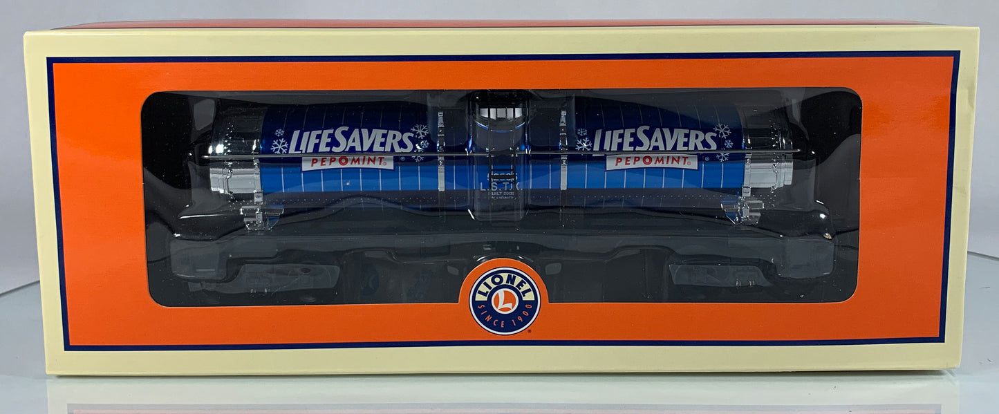 LIONEL • O GAUGE • 2009 Cal Stewart Life Savers Pep O Mint Tank Car 6-52565 • NEW OLD STOCK