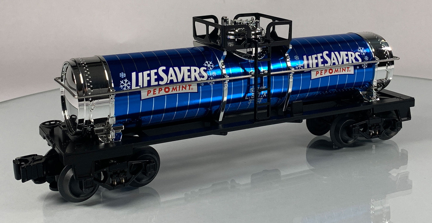 LIONEL • O GAUGE • 2009 Cal Stewart Life Savers Pep O Mint Tank Car 6-52565 • NEW OLD STOCK