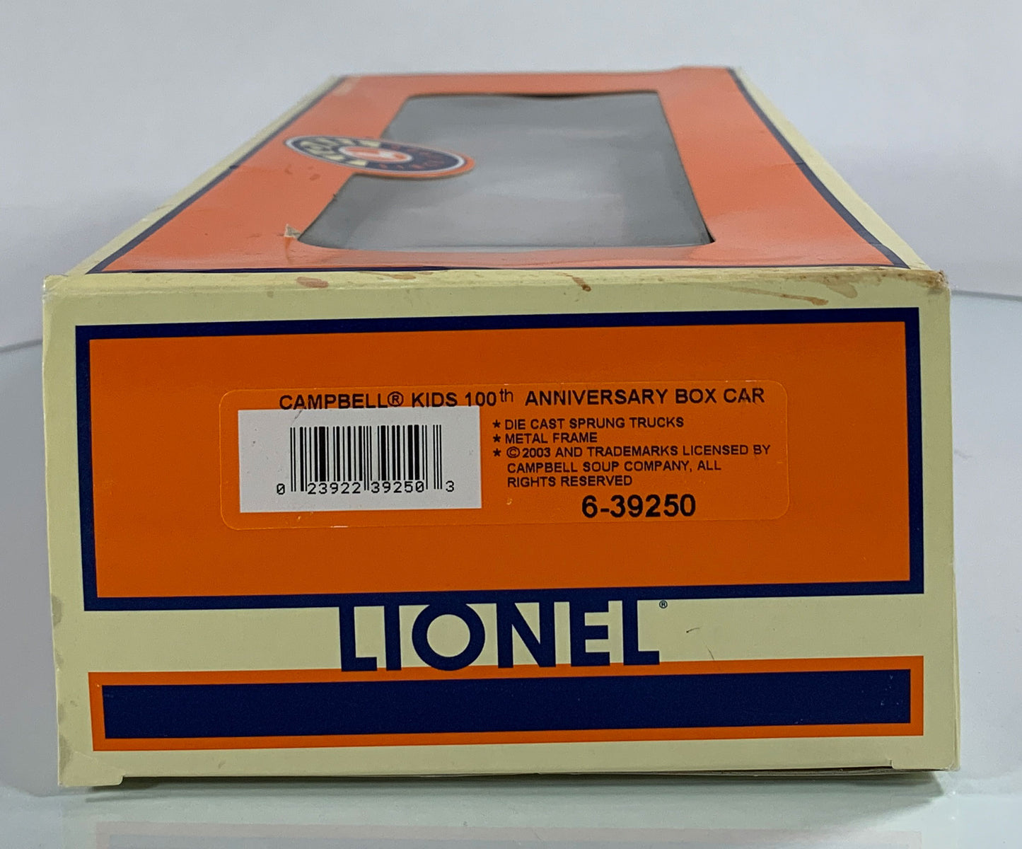 LIONEL • O GAUGE • 2004 Campbell Kids 100th Anniversary Box Car 6-39250 • NEW OLD STOCK