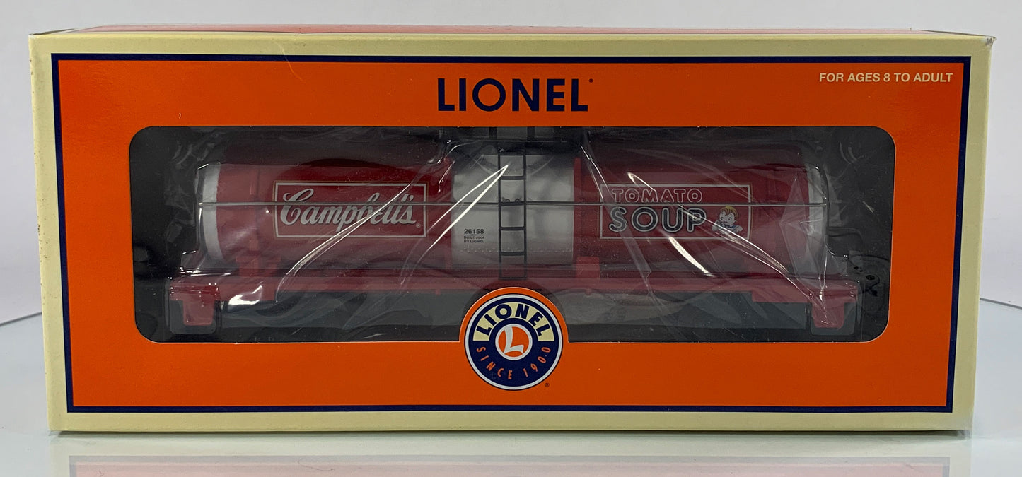 LIONEL • O GAUGE • 2004 Campbell’s Soup Single Dome Tank Car 6-26158 • NEW OLD STOCK