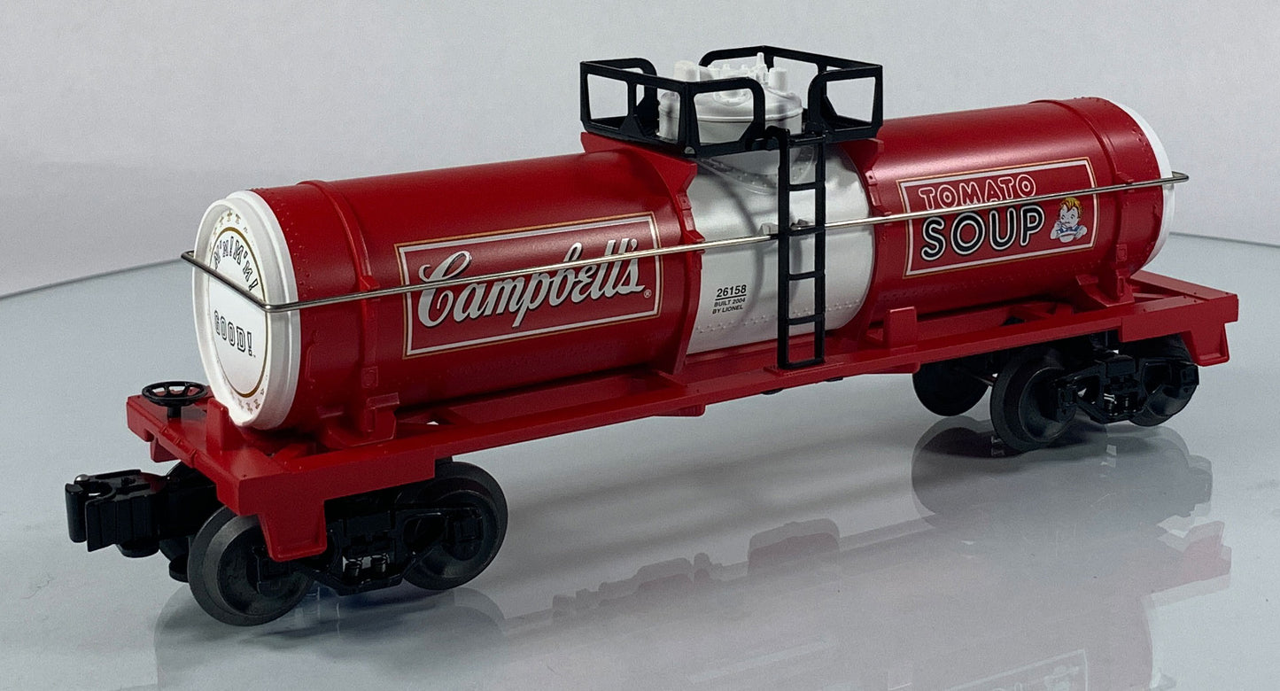 LIONEL • O GAUGE • 2004 Campbell’s Soup Single Dome Tank Car 6-26158 • NEW OLD STOCK
