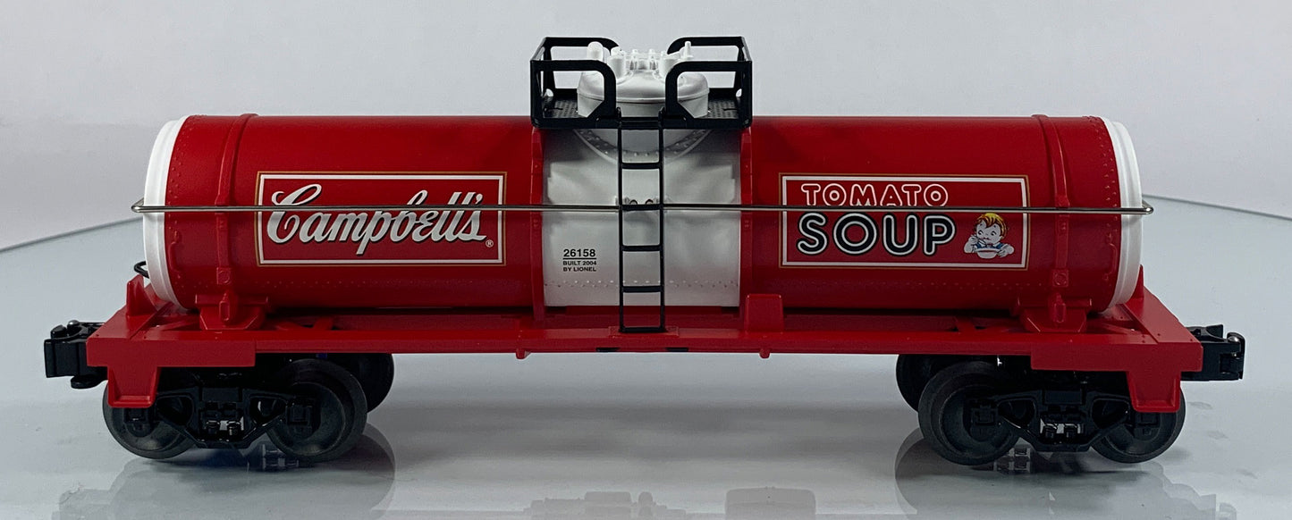 LIONEL • O GAUGE • 2004 Campbell’s Soup Single Dome Tank Car 6-26158 • NEW OLD STOCK