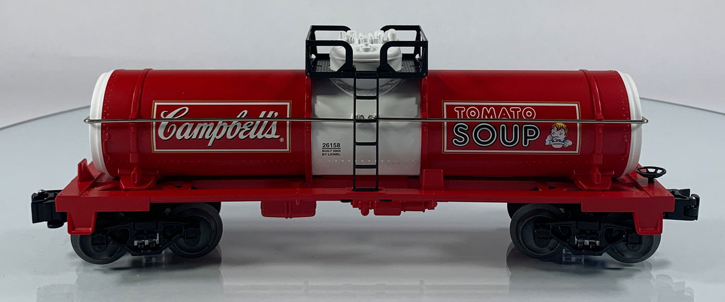 LIONEL • O GAUGE • 2004 Campbell’s Soup Single Dome Tank Car 6-26158 • NEW OLD STOCK