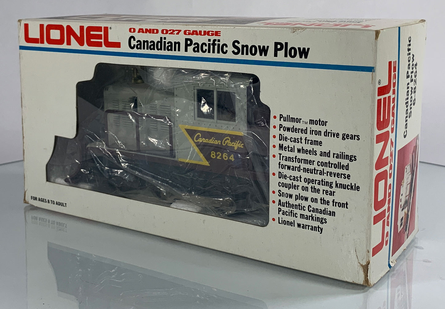 LIONEL • O GAUGE • 1982 Canadian Pacific Snow Plow Motorized 6-8264 • EX COND