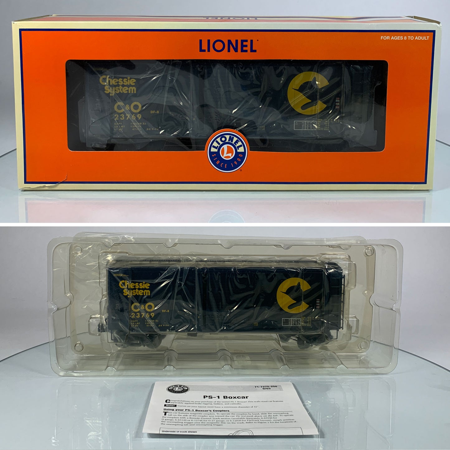 LIONEL • O GAUGE • 2006 Chessie System PS-1 Boxcar 6-27214 • NEW OLD STOCK