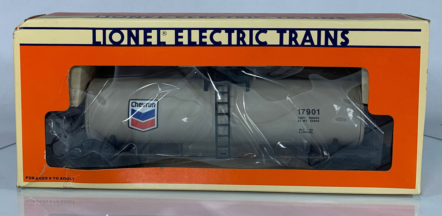 LIONEL • O GAUGE • 1991 Chevron Tank Car 6-17901 • NEW OLD STOCK