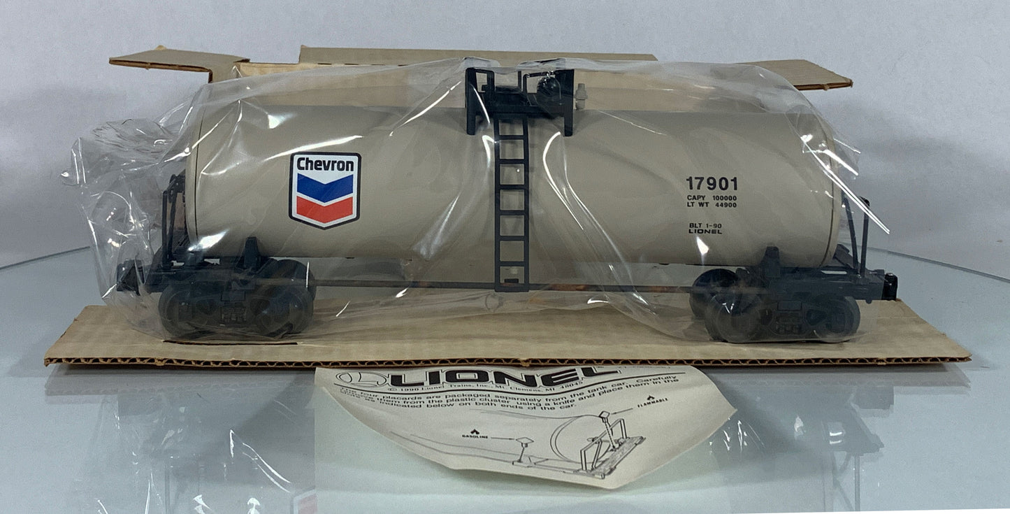 LIONEL • O GAUGE • 1991 Chevron Tank Car 6-17901 • NEW OLD STOCK