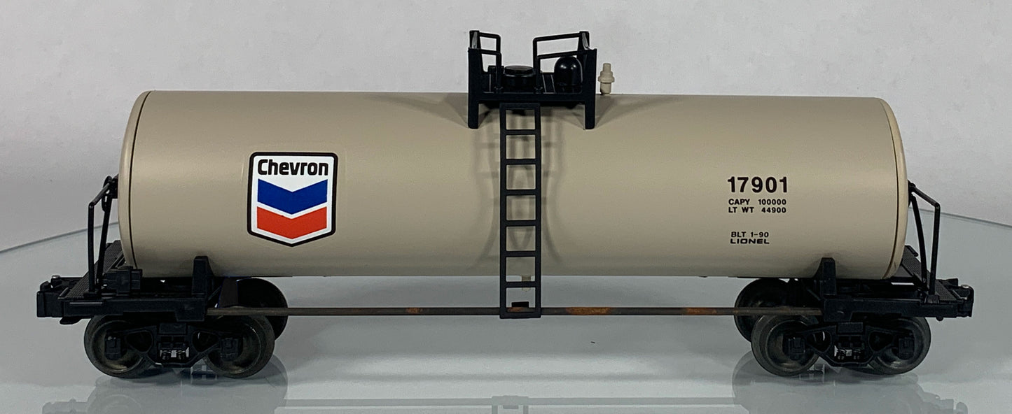 LIONEL • O GAUGE • 1991 Chevron Tank Car 6-17901 • NEW OLD STOCK