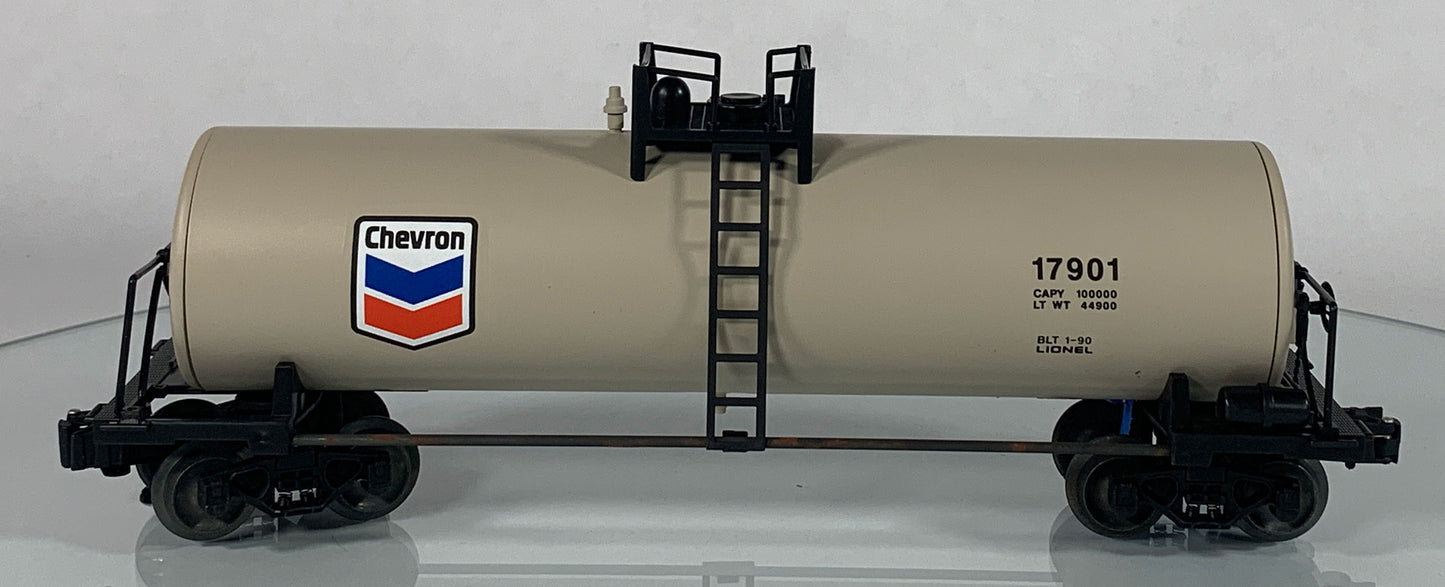 LIONEL • O GAUGE • 1991 Chevron Tank Car 6-17901 • NEW OLD STOCK