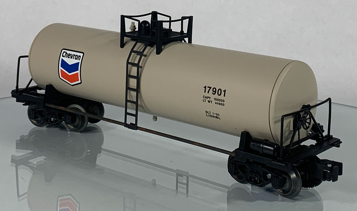 LIONEL • O GAUGE • 1991 Chevron Tank Car 6-17901 • NEW OLD STOCK