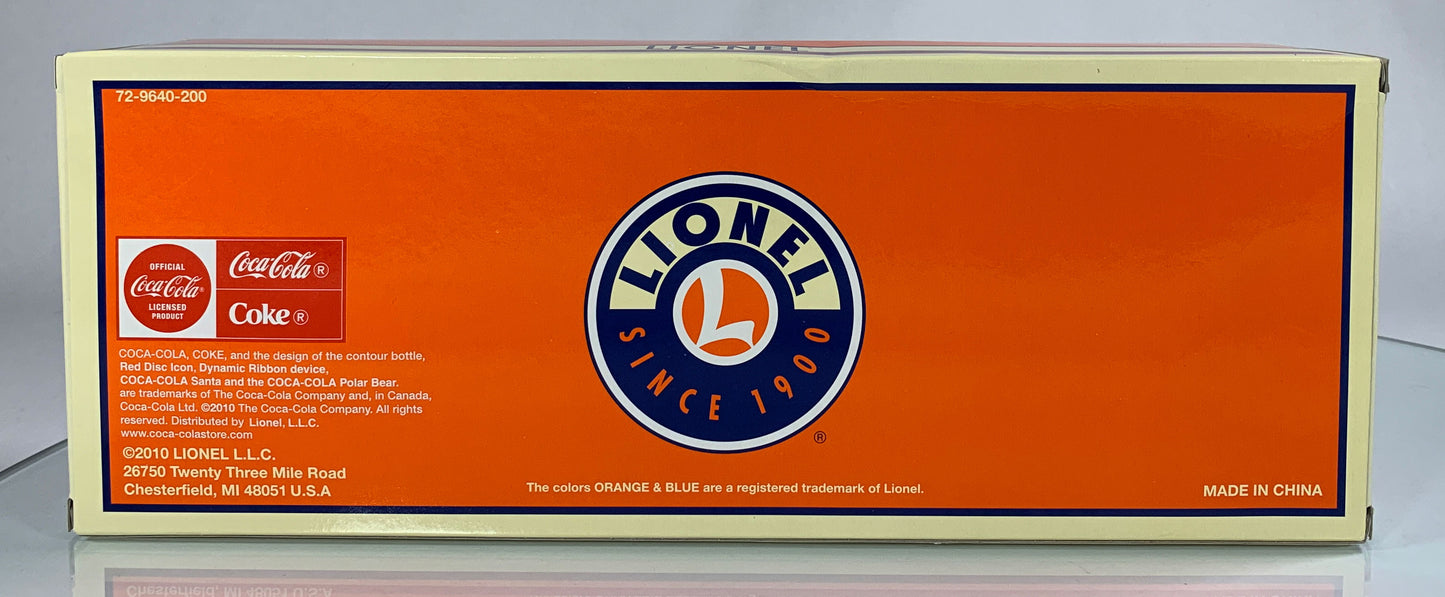 LIONEL • O GAUGE • 2010 Coca-Cola Tank Car 6-29640 • NEW OLD STOCK