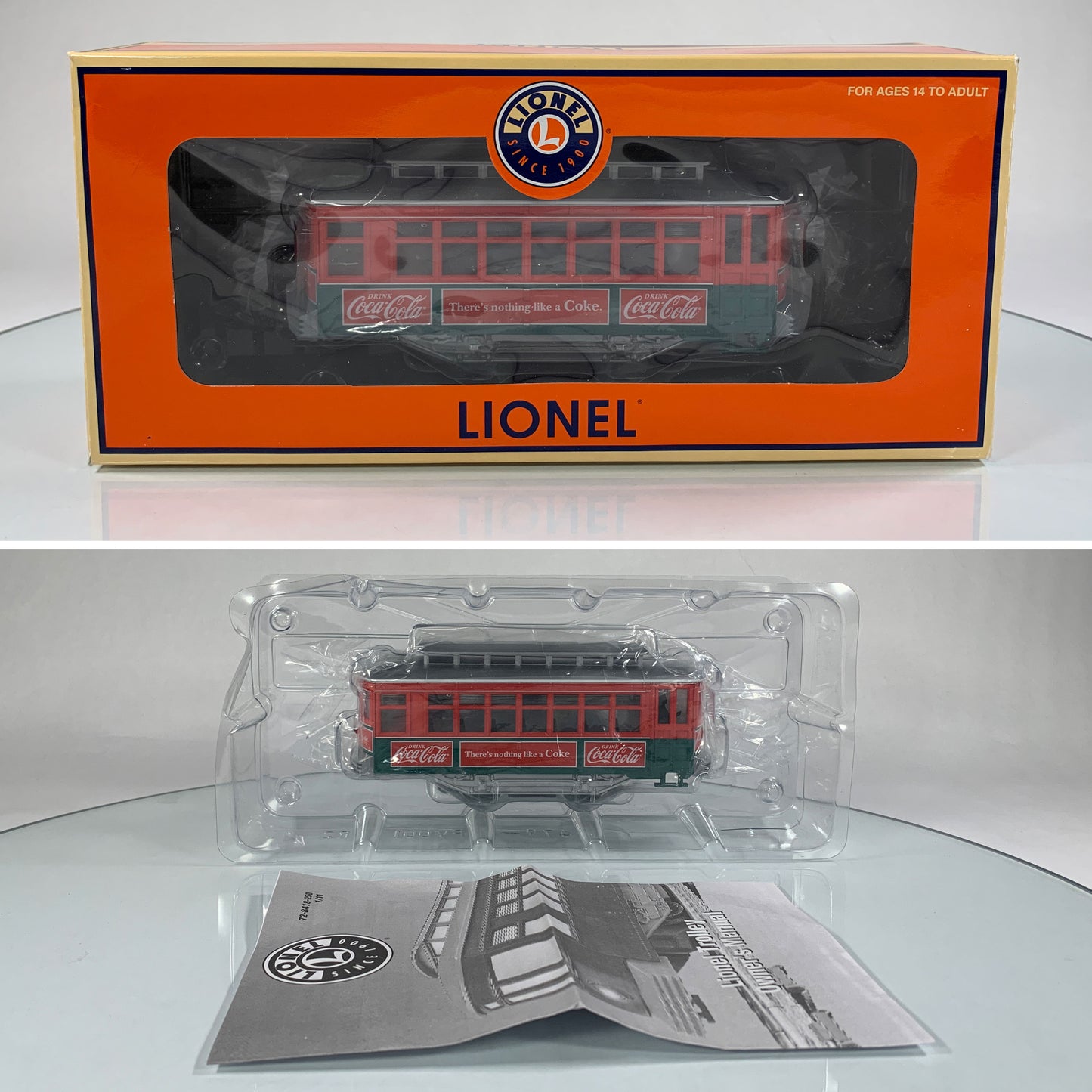 LIONEL • O GAUGE • 2010 Coca-Cola Trolley 6-28456 • NEW OLD STOCK