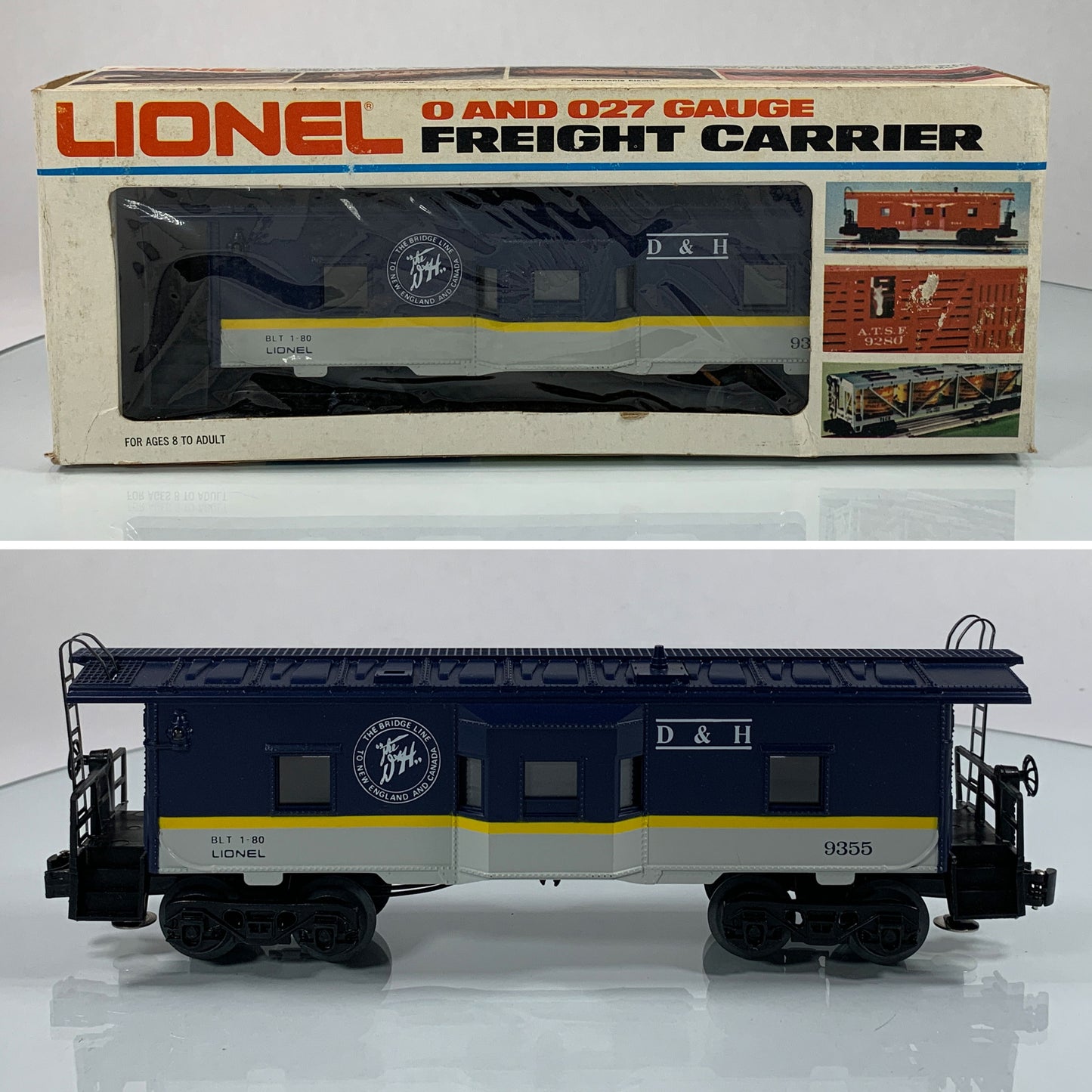 LIONEL • O GAUGE • 1980 Delaware & Hudson Bay Window Caboose 6-9355 • NEW OLD STOCK