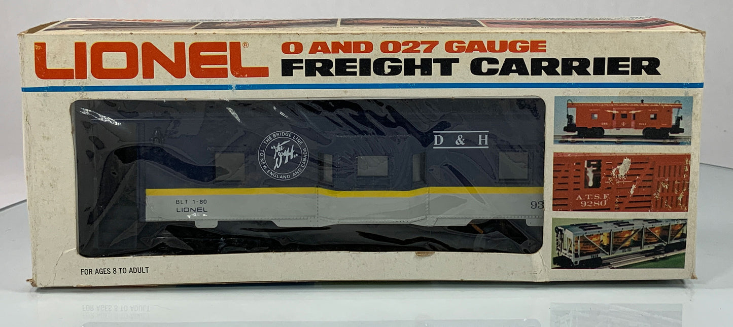 LIONEL • O GAUGE • 1980 Delaware & Hudson Bay Window Caboose 6-9355 • NEW OLD STOCK