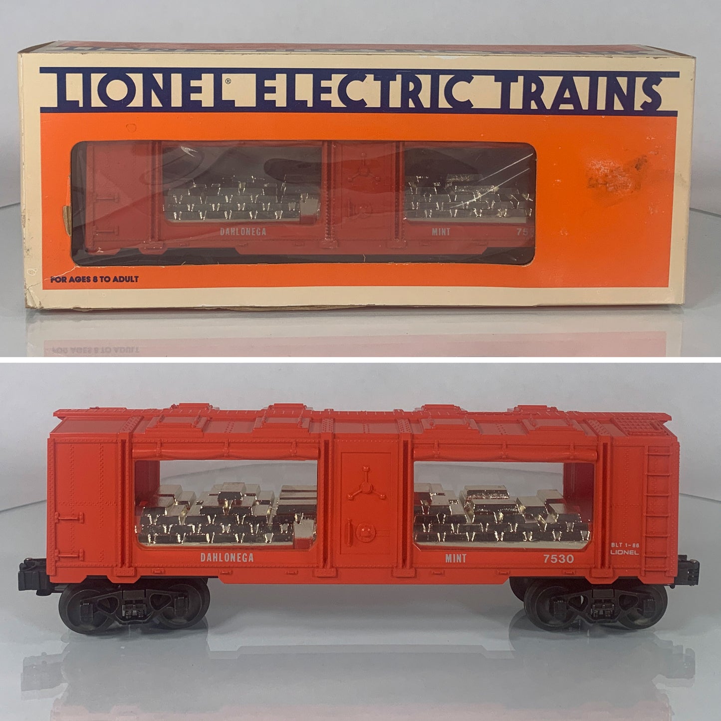 LIONEL • O GAUGE • 1986 Dahlonega Mint Car 6-7530 • NEW OLD STOCK