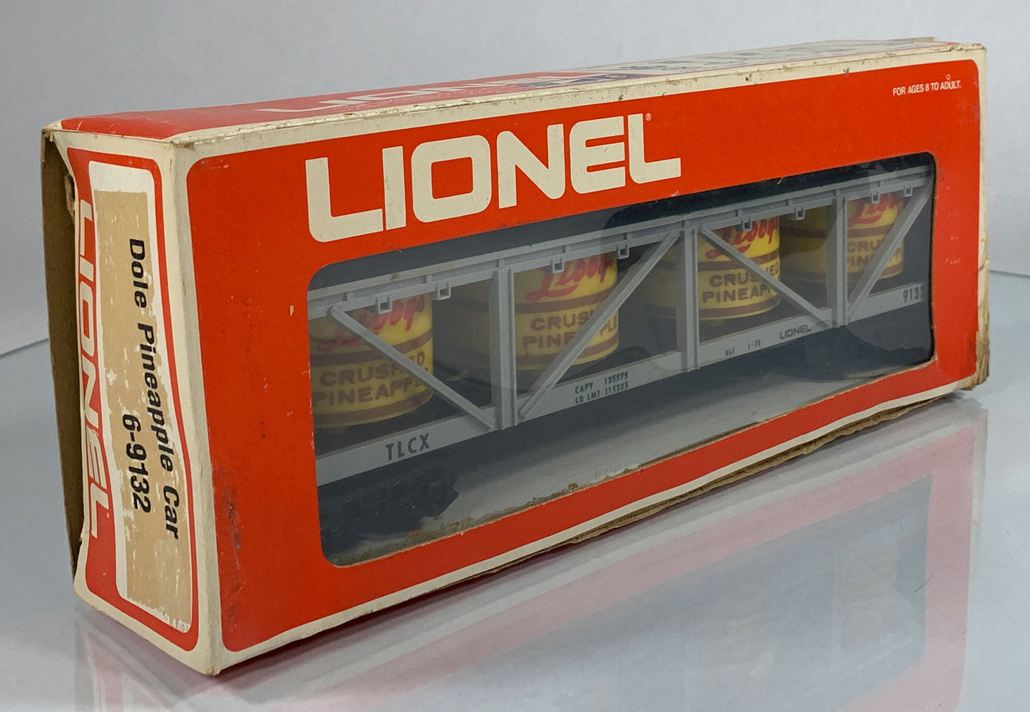 LIONEL • O GAUGE • 1975 Dole Pineapple Libby’s Vat Car 6-9132 • EX COND
