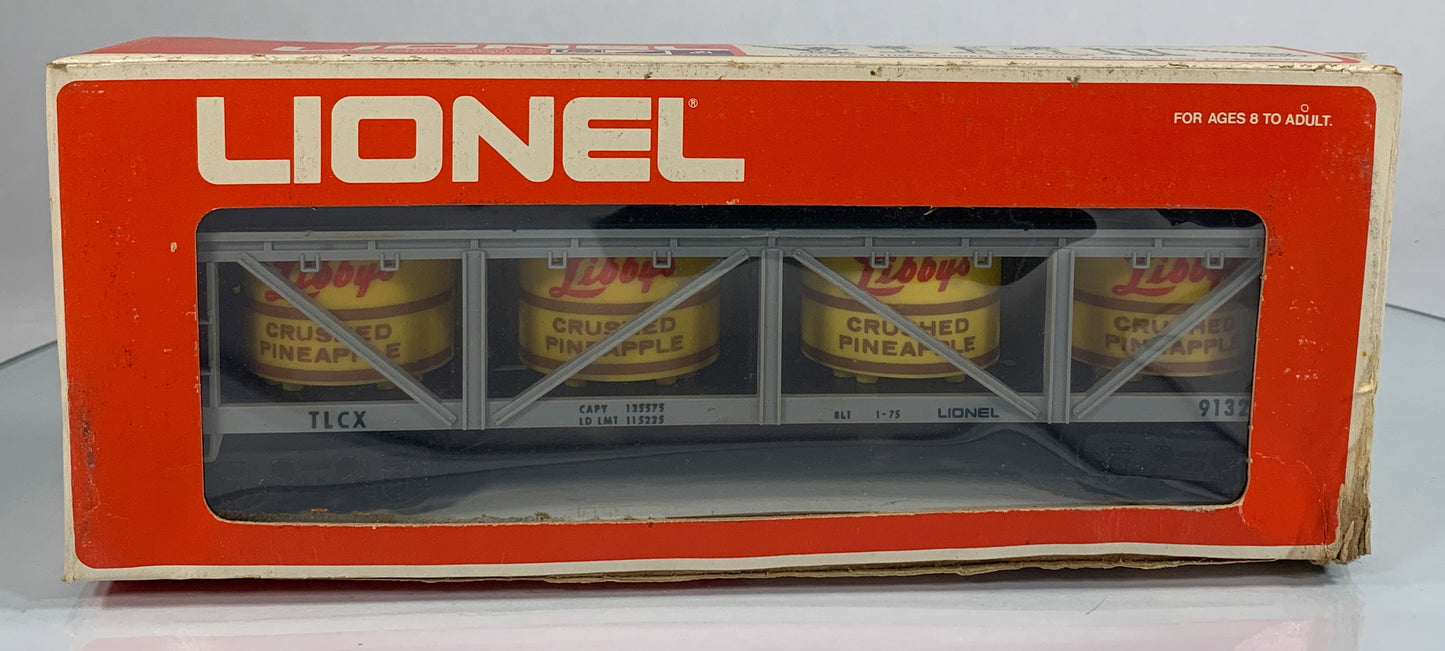 LIONEL • O GAUGE • 1975 Dole Pineapple Libby’s Vat Car 6-9132 • EX COND