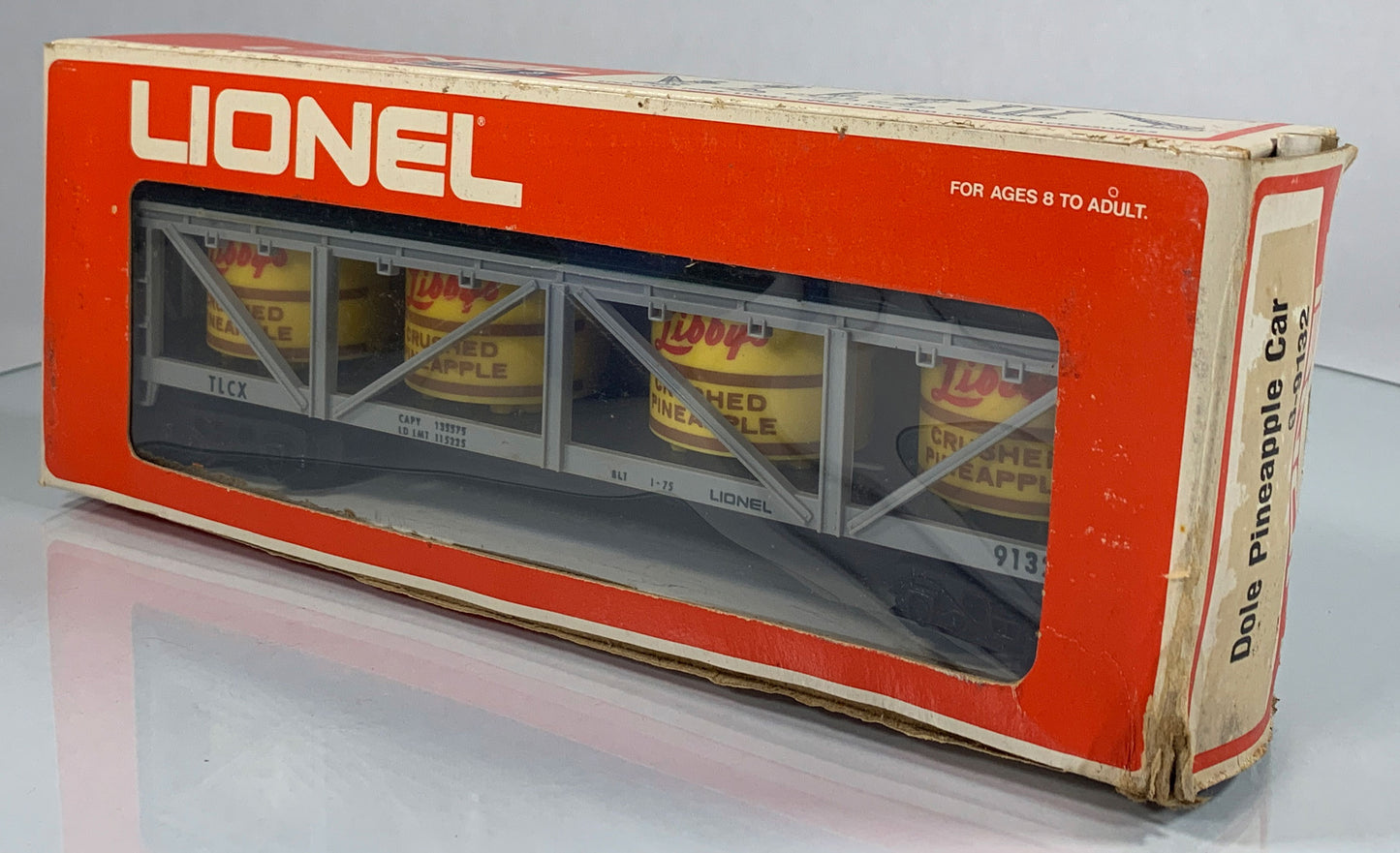 LIONEL • O GAUGE • 1975 Dole Pineapple Libby’s Vat Car 6-9132 • EX COND